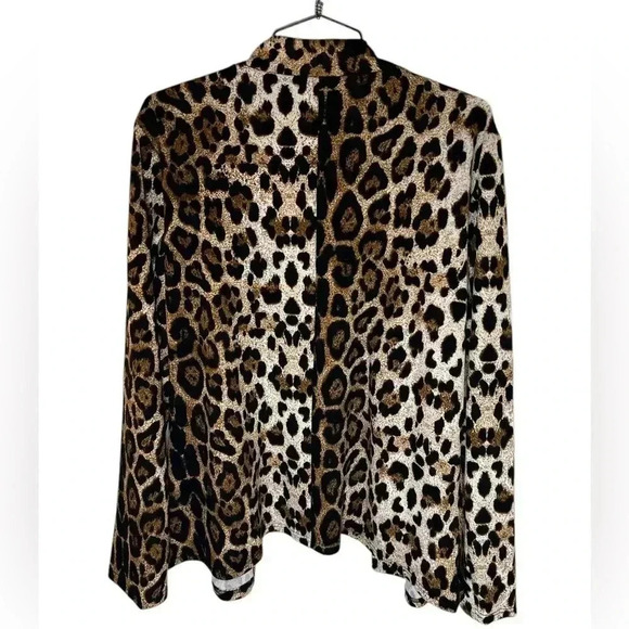 NEW Women’s Leopard Print Cardigan, Sz XL - Picture 2 of 3